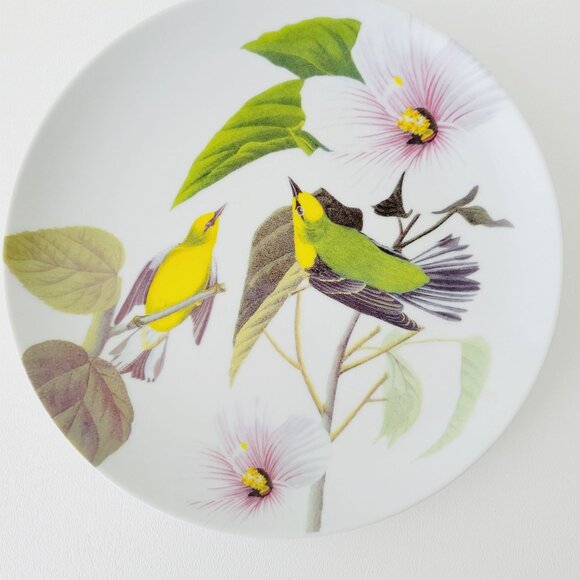 Godinger Audubon Bird Salad Plates (3), Hummingbird, Blue Wing Warbler, Cardinal - Picture 12 of 13